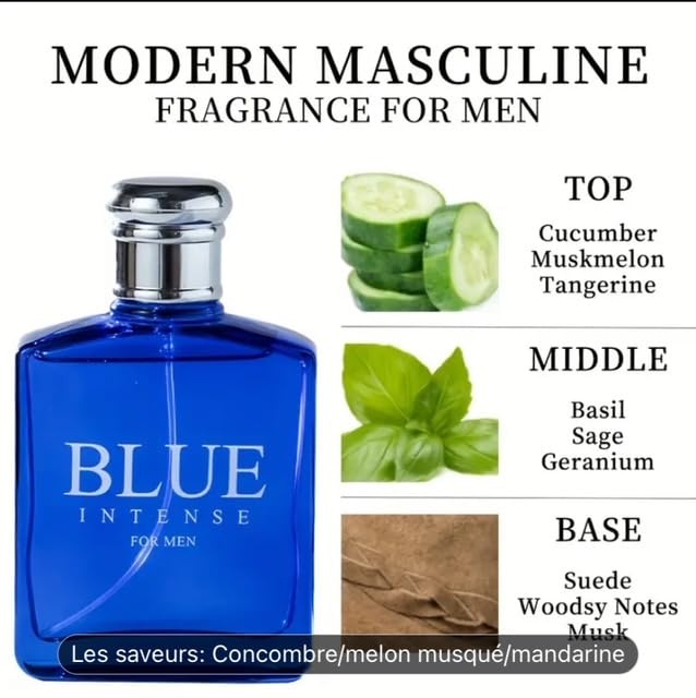 United Scents Blue Intense Eau de Parfum for Men, 3.4 fl oz / 100 mL Beauty & Personal Care Blue intense