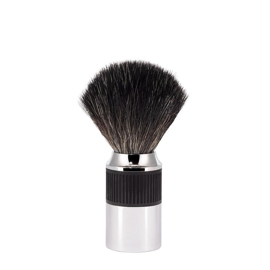 MÜHLE NEO shaving brush - Vegan Shave Brush for Shaving soaps and creams - sustainable eco-friendly and reusable - exfoliating shaving brush - chrome Beauty and Personal Care MÜHLE