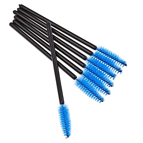 50 Pcs Disposable Mini Eyelash Eye Lash Makeup Brush Mascara Wands Applicator Blue Beauty & Personal Care GBSTORE