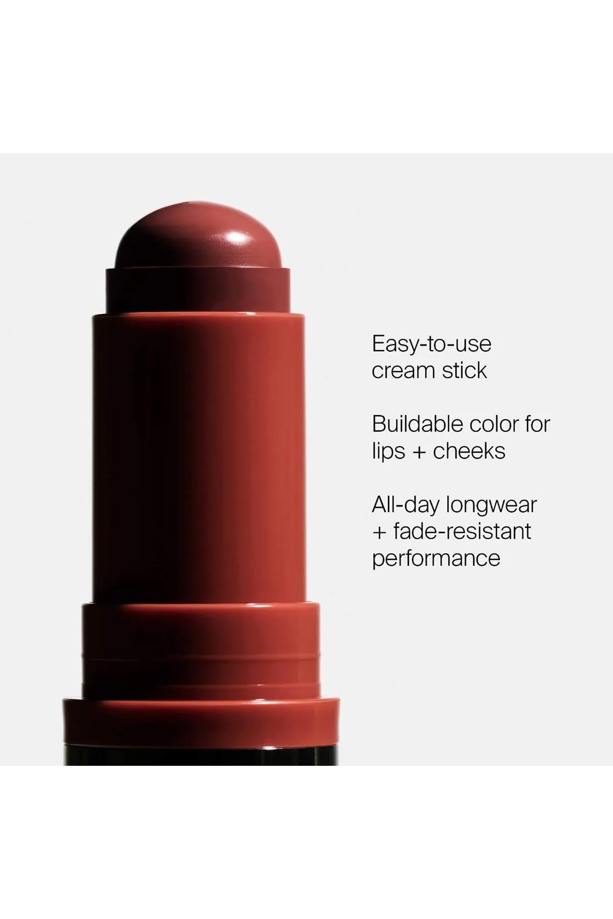 Haus Labs Color Fuse Longwear Hydrating Glassy Lip + Cheek Blush Balm Stick - Glassy Hibiscus