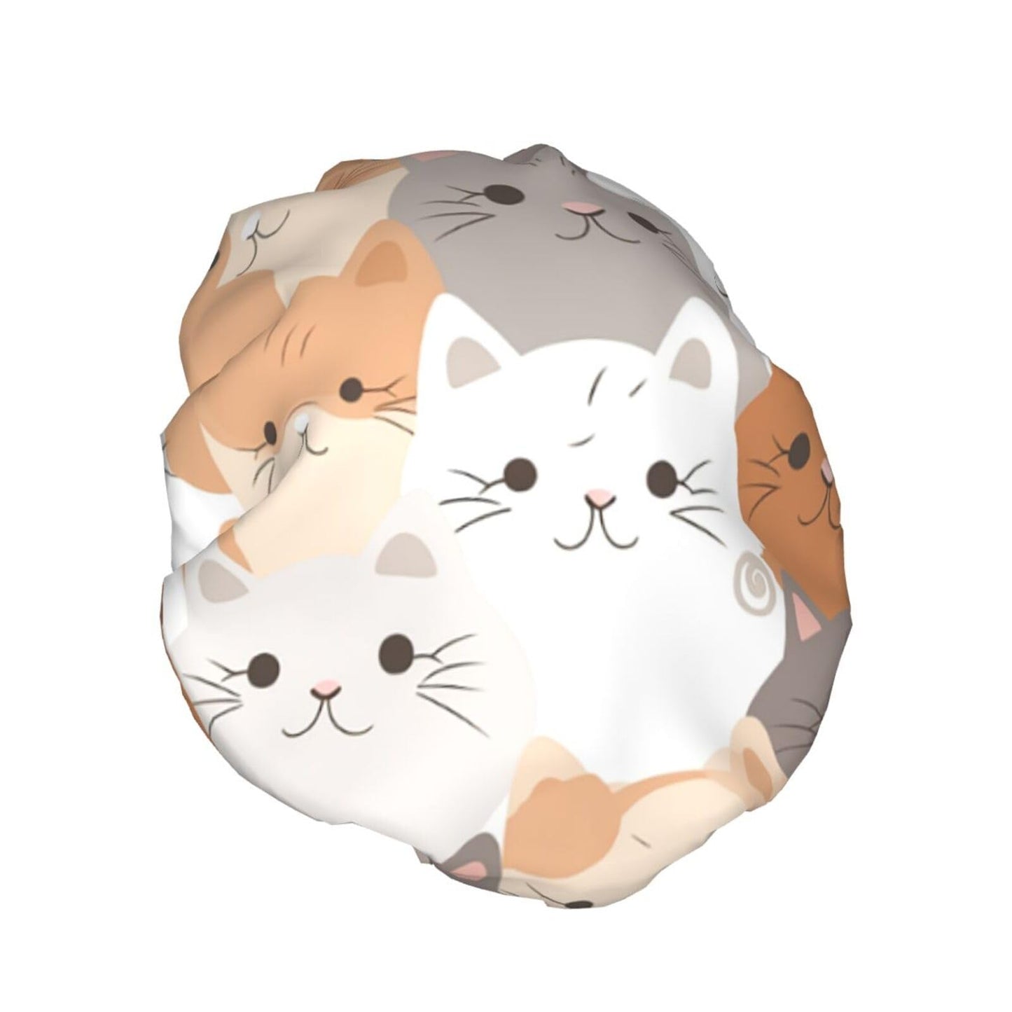 Orange Cats Shower Cap for Women Men Large Reusable Shower Bonnet Double-Layer Waterproof Bath Caps Elastic Band Hair Hat for All Hairstyles Beauty and Personal Care BWLHJKE