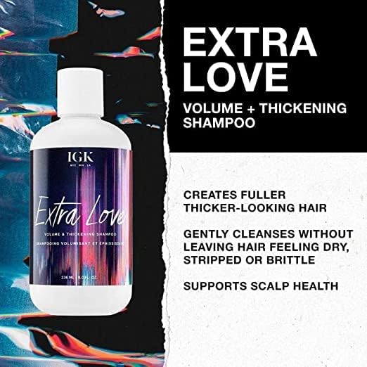 IGK EXTRA LOVE Volume & Thickening Shampoo & Conditioner Set | Volume + Scalp Balance + Oil Balance | Vegan + Cruelty-Free | 8 oz (Pack of 2) Beauty & Personal Care IGK