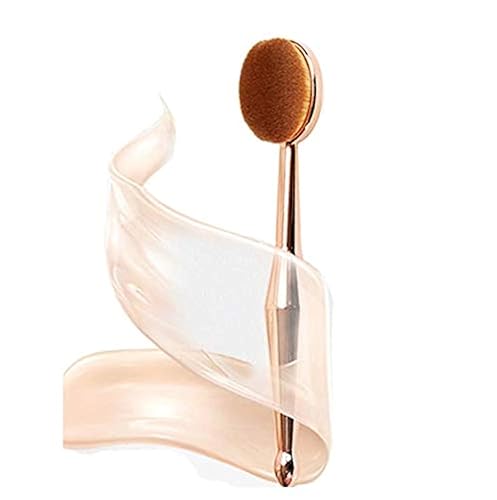 DNHCLL Oval Makeup Brush Set Upgraded Fast Flawless Application Toothbrush Foundation Concealer Blusher Liquid Cream Powder Cosmetic Blending Tools Beauty & Personal Care DNHCLL