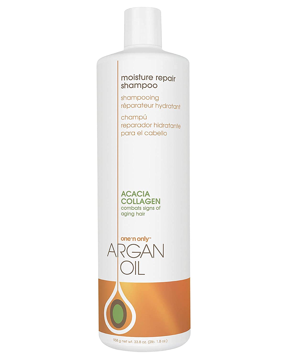 One 'n Only Moisture Repair Shampoo with Argan Oil, Rebalances Hair Moisture Levels, Adds Volume and Shine, Repairs Damage from Chemicals and Heat Beauty & Personal Care One 'N Only