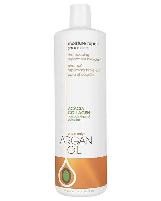 One 'n Only Moisture Repair Shampoo with Argan Oil, Rebalances Hair Moisture Levels, Adds Volume and Shine, Repairs Damage from Chemicals and Heat Beauty & Personal Care One 'N Only