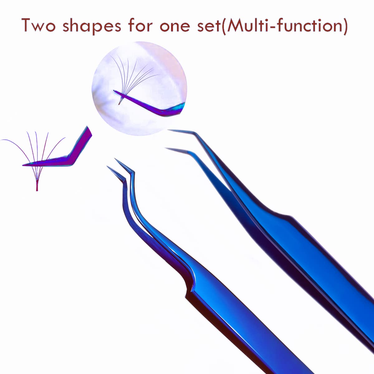 Volume Tweezers Eyelash Extensions Neat Volume Lash Tweezers 2 Pcs L & C Shape High Precesion Eyelash Tweezer For 0.03~0.25mm Lashes Mega Volume Beauty and Personal Care Libeauty