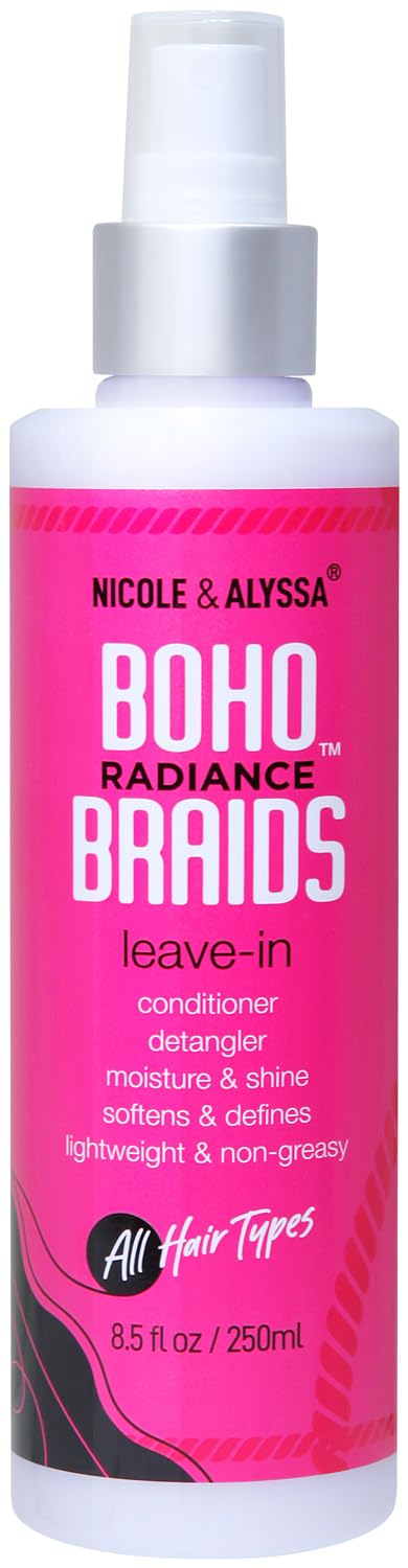 Nicole & Alyssa Leave-In Conditioner Spray for Boho & Crochet Styles, Lightweight Moisturizing Detangler, Curl-Friendly Formula, Frizz Control Beauty & Personal Care Nicole & Alyssa
