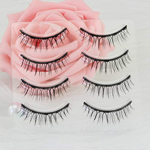 Dorisue Magnetic eyelashes natural look Short lashes Hight Quality face eyelashes Pack of 4 eyelashes pack E3 Magnetic lashes Black Beauty & Personal Care Dorisue