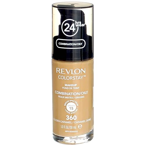 Revlon ColorStay Makeup Foundation For Combination Oily Skin, Golden Caramel 360, SPF 15, 1 fl oz (Pack of 1) Beauty & Personal Care REVLON
