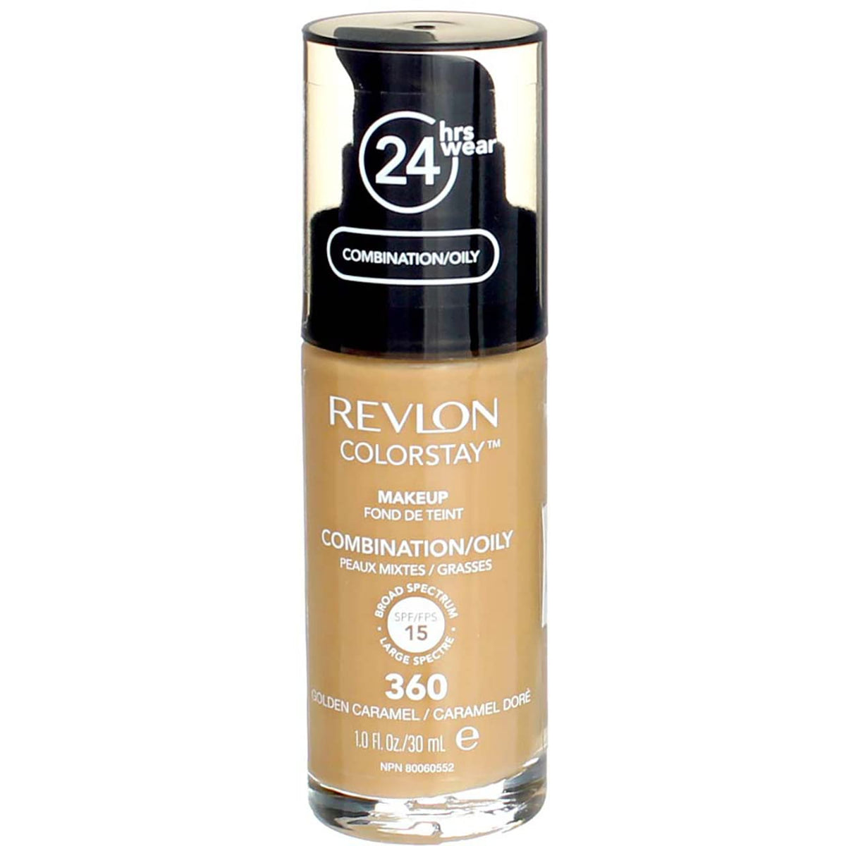 Revlon ColorStay Makeup Foundation For Combination Oily Skin, Golden Caramel 360, SPF 15, 1 fl oz (Pack of 1) Beauty & Personal Care REVLON