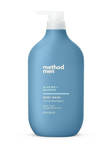 Method Men Body Wash, Glacier and Granite, Paraben and Phthalate Free, Quick-Lathering Cleansers, Cruelty Free, 28 oz Beauty & Personal Care Method