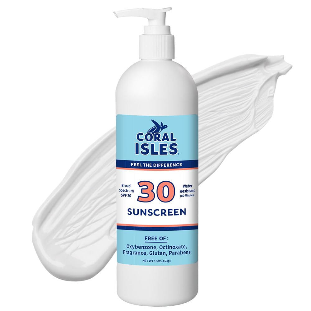 Coral Isles by Rocky Mountain Sunscreen | SPF 30 Lotion | Broad Spectrum UVA/UVB Protection | Hawaii Reef-Safe Act Compliant | Oxybenzone & Octinoxate Beauty and Personal Care Coral Isles Default Title