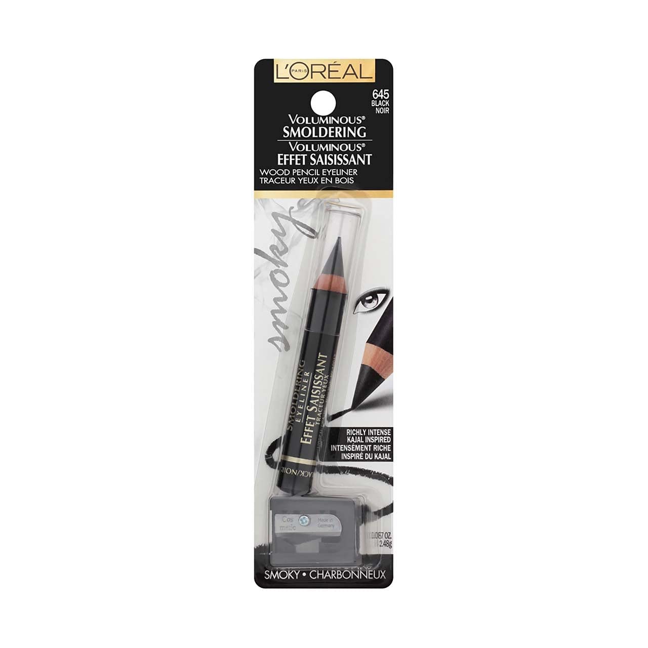 L’Oreal ParisVoluminous Smoldering Liner, Black [645] 0.09 oz (Pack of 3) Beauty & Personal Care L'Oreal Paris