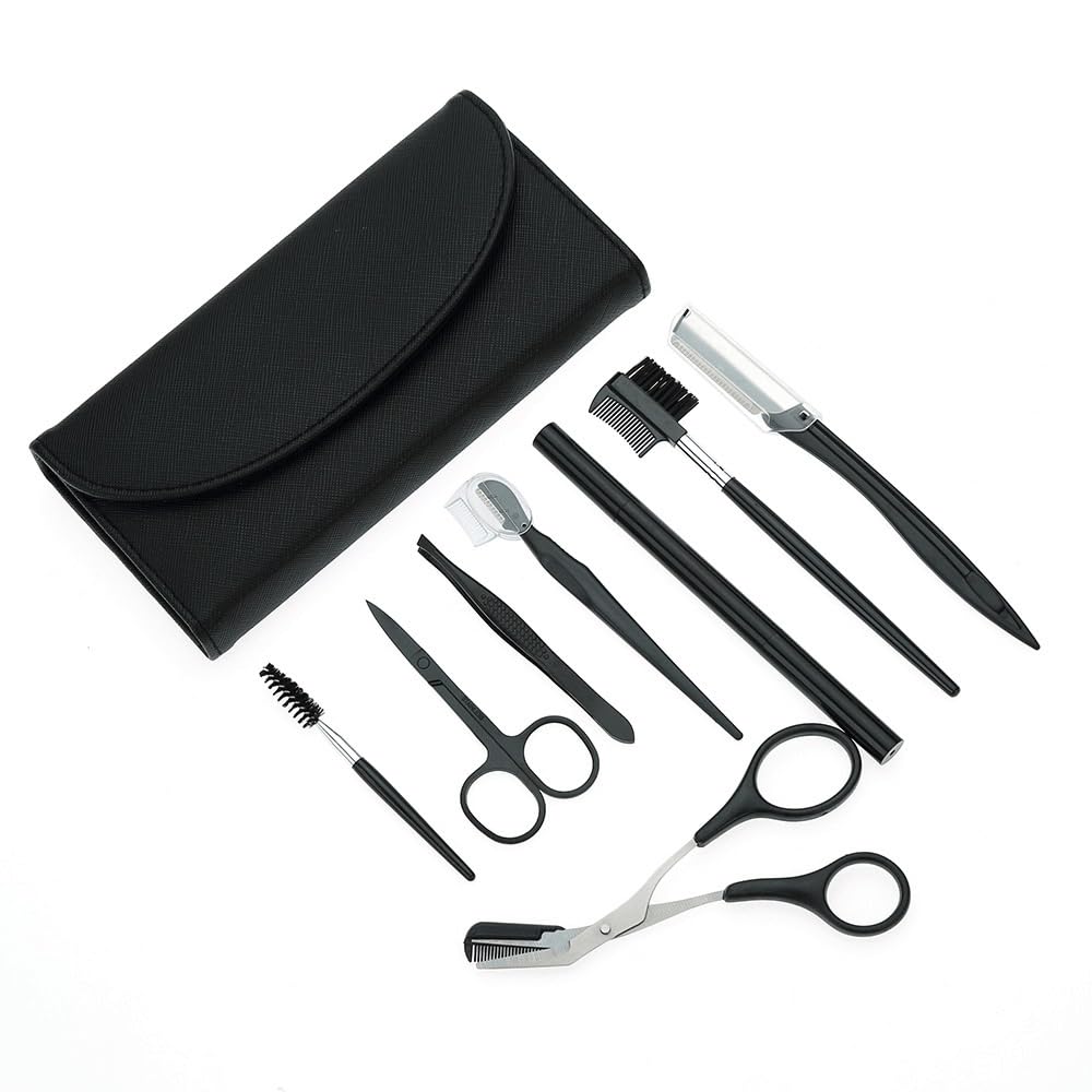 AFPSDLFJDLS Beauty Tools Eyebrow Scraper 8-Piece Set Eyebrow Eyebrow Clipper Beauty Eyebrow Clipper Set Beauty and Personal Care AFPSDLFJDLS