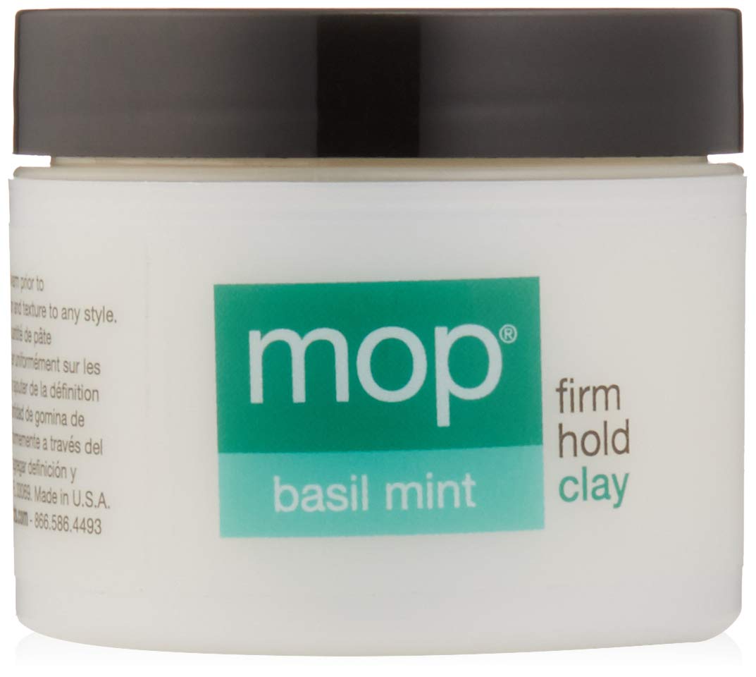 MOP Basil Mint Firm Hold Clay, 2 Oz., Long Lasting Hold, Definition, Textured Matte Finish For All Hair Types Beauty & Personal Care MOP