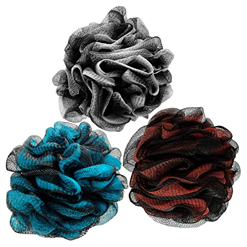 Loofah Bath Shower Sponge Body Scrubber,Extra Large 75g XL Exfoliate Mesh Pouf Shower Bouquet,3 Pack Body Wash for Women and Men Beauty & Personal Care Scartink