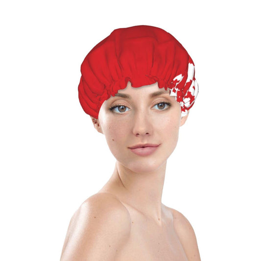 Belarus Flag Prints Shower Cap Double Layer Lined Waterproof Bathing Shower Hat Beauty and Personal Care Hayyett