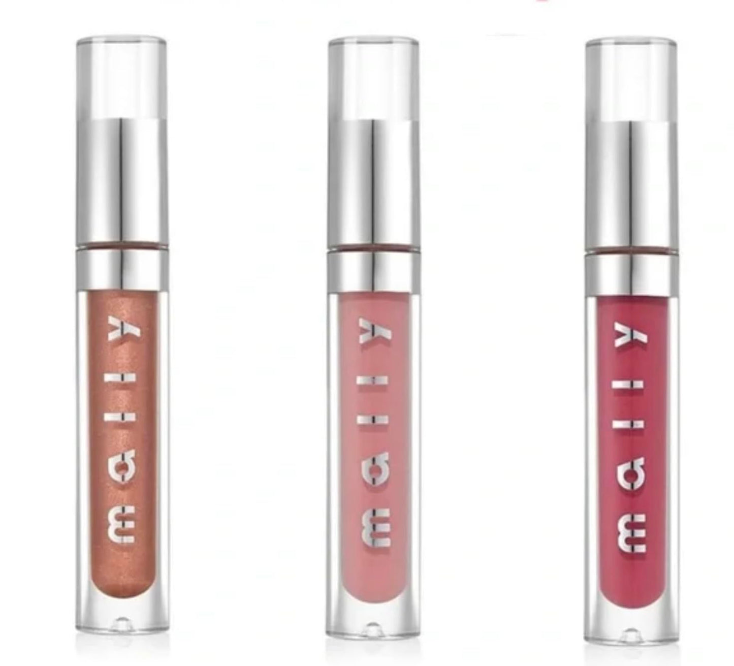 Mally H3 Lip Gloss Trio Gift Set - High-Shine Hydrating Lightweight - Shimmering Nude, Orchid Berry, Pink Daisy Beauty & Personal Care Mally Beauty