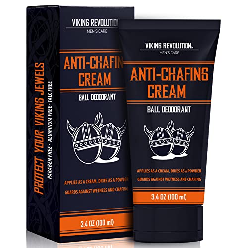 Viking Revolution Balls Deodorant With Aloe Vera and Purslane - Groin and Crotch Anti-Chafing Cream for Men - Quick Drying, Talc-Free Ball Cream 3.4oz Beauty & Personal Care Viking Revolution