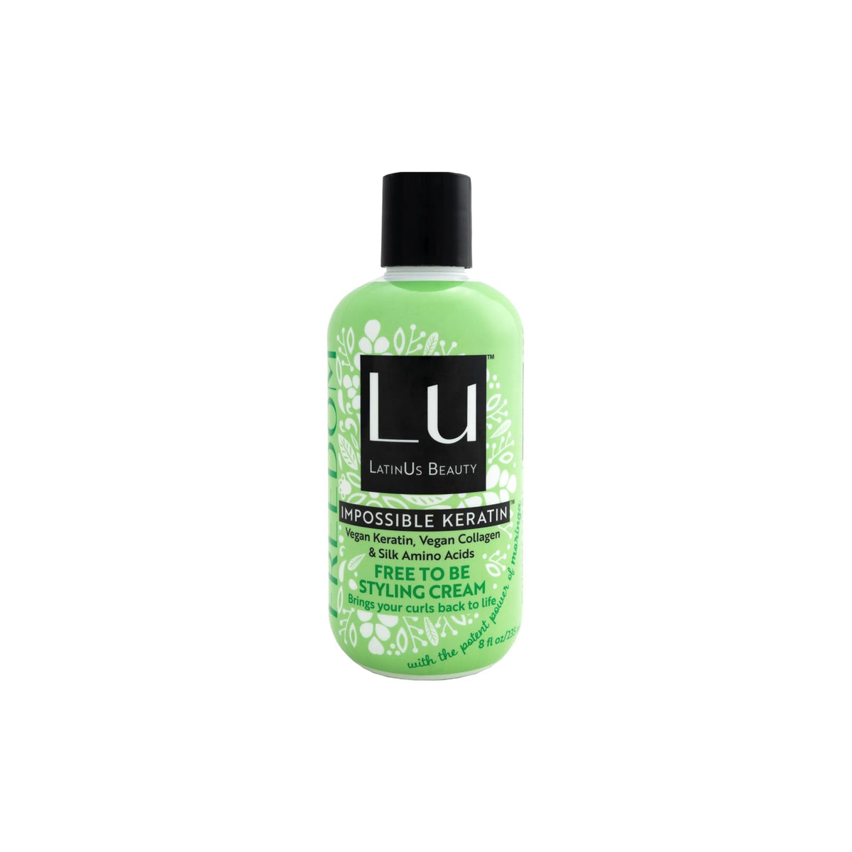 Lu by LatinUs Beauty Freedom Free to Be Styling Cream Defined Curls & Waves | Volumizing Formula for Flat Hair Medium Hold Frizz Control (8 oz)