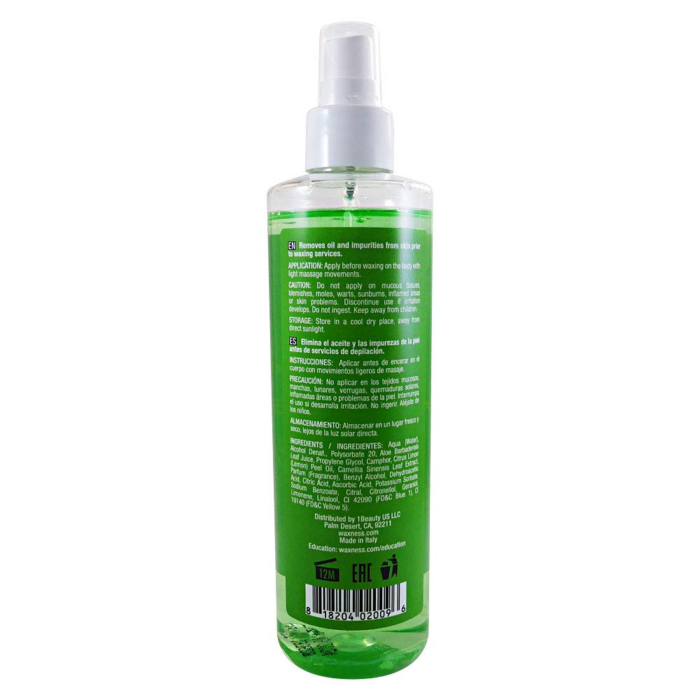 Waxness Pre Waxing Lotion with Natural Aloe Vera Extract 8.45 oz (250 ml) - Skin Prep Cleanser Before Waxing, Removes Oil & Residue, Professional Use Beauty and Personal Care Waxness