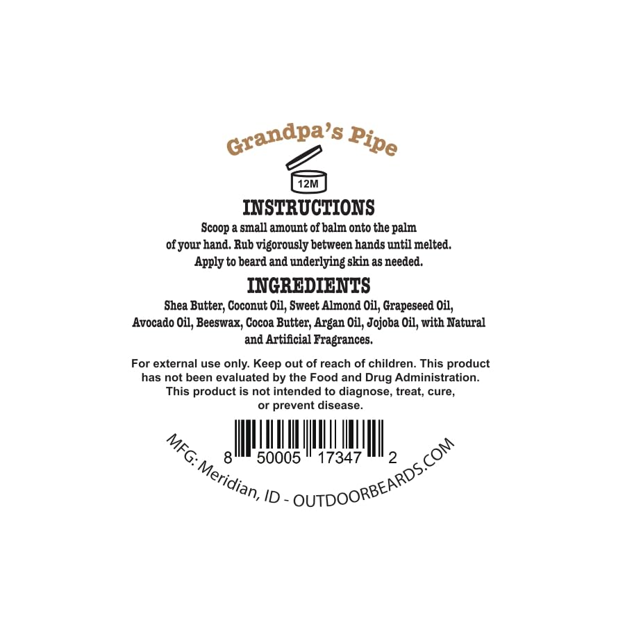 Outdoor Beards Beard Balm - 2 oz Cleansing Balm for Beards Short or Long - Beard Conditioner for Men - Essential Moisturizer for Every Man's Beard Beauty and Personal Care Outdoor Beards