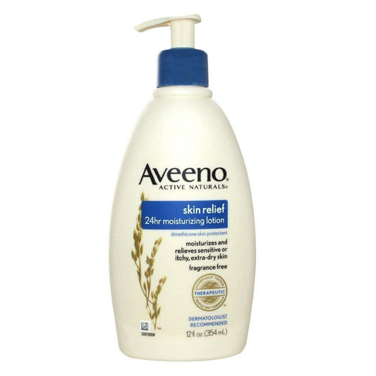 Aveeno Active Naturals Skin Relief Moisturizing Lotion, 12-Ounce Pump Bottles (Pack of 3) Beauty & Personal Care Aveeno