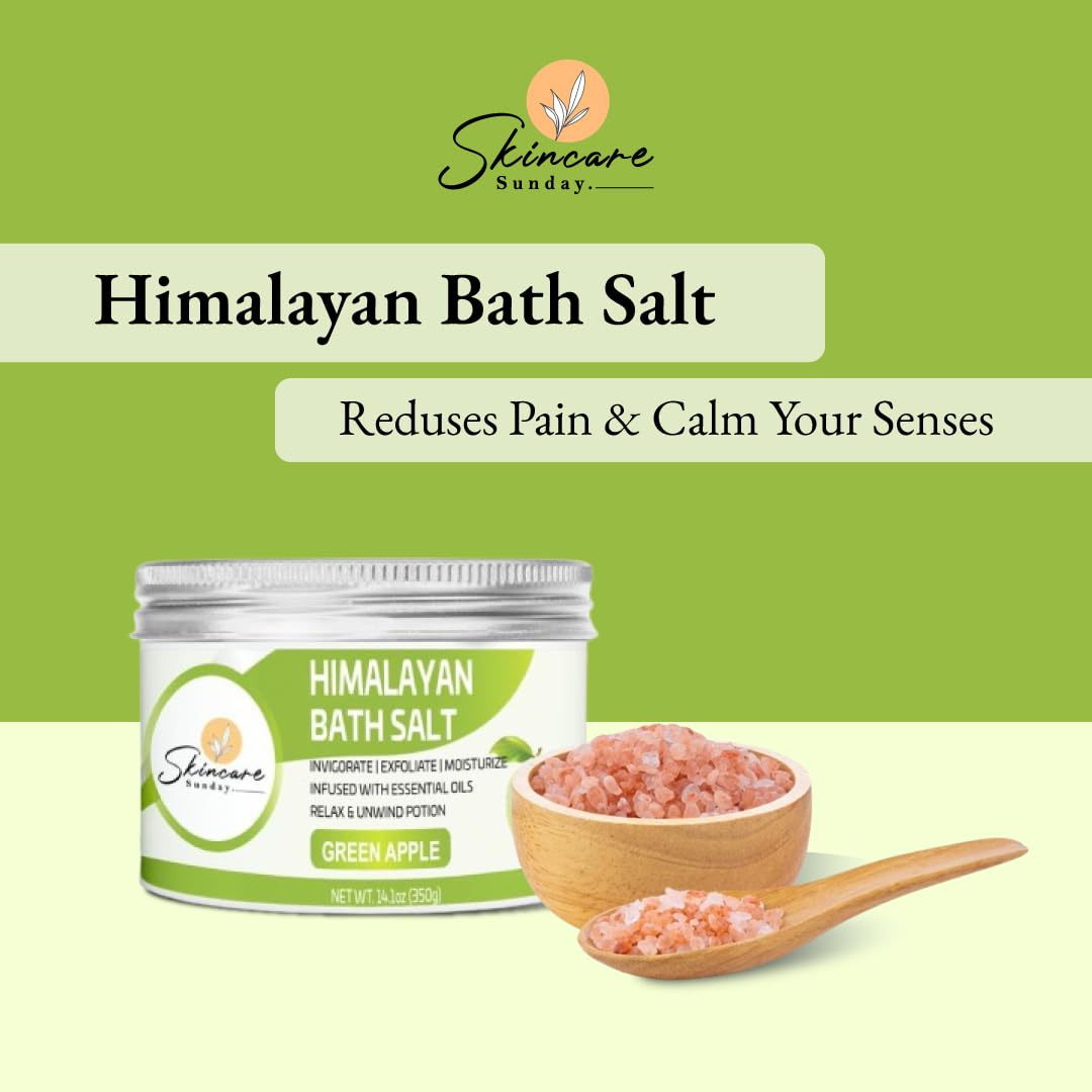 Skincare Sunday Himalayan Bath Salts Infused with Minerals and Essential Oils - Invigorate - Exfoliate - Moisturize - Detoxify - Cleanse - Relaxing Beauty and Personal Care SKINCARE SUNDAY