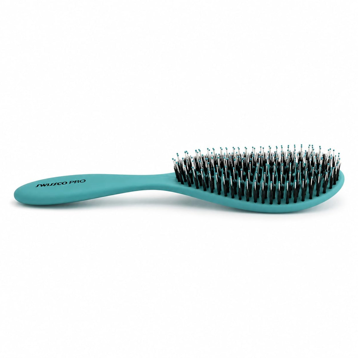 Swissco Pro Detangle Smooth & Shine Vent Hairbrush with Ergonimic Grip for Wet or Dry Use (Teal)