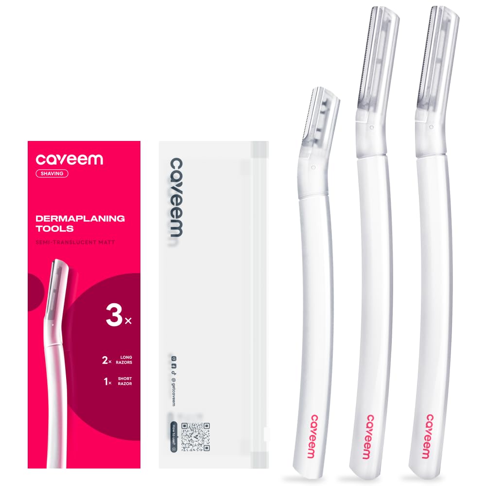 CAVEEM Dermaplane Razor for Women, Dermaplaning Tool - Face Razors for Women and Men, Eyebrow Trimmer and Facial Hair Removal Shaver, Gentle Beauty and Personal Care CAVEEM
