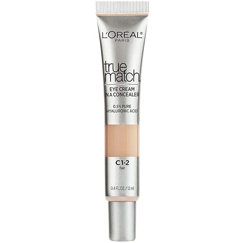 L'Oreal Paris True Match Eye Cream in a Concealer, 0.5% hyaluronic acid, Fair C1-2, 0.4 fl. oz. Beauty & Personal Care L'Oreal Paris