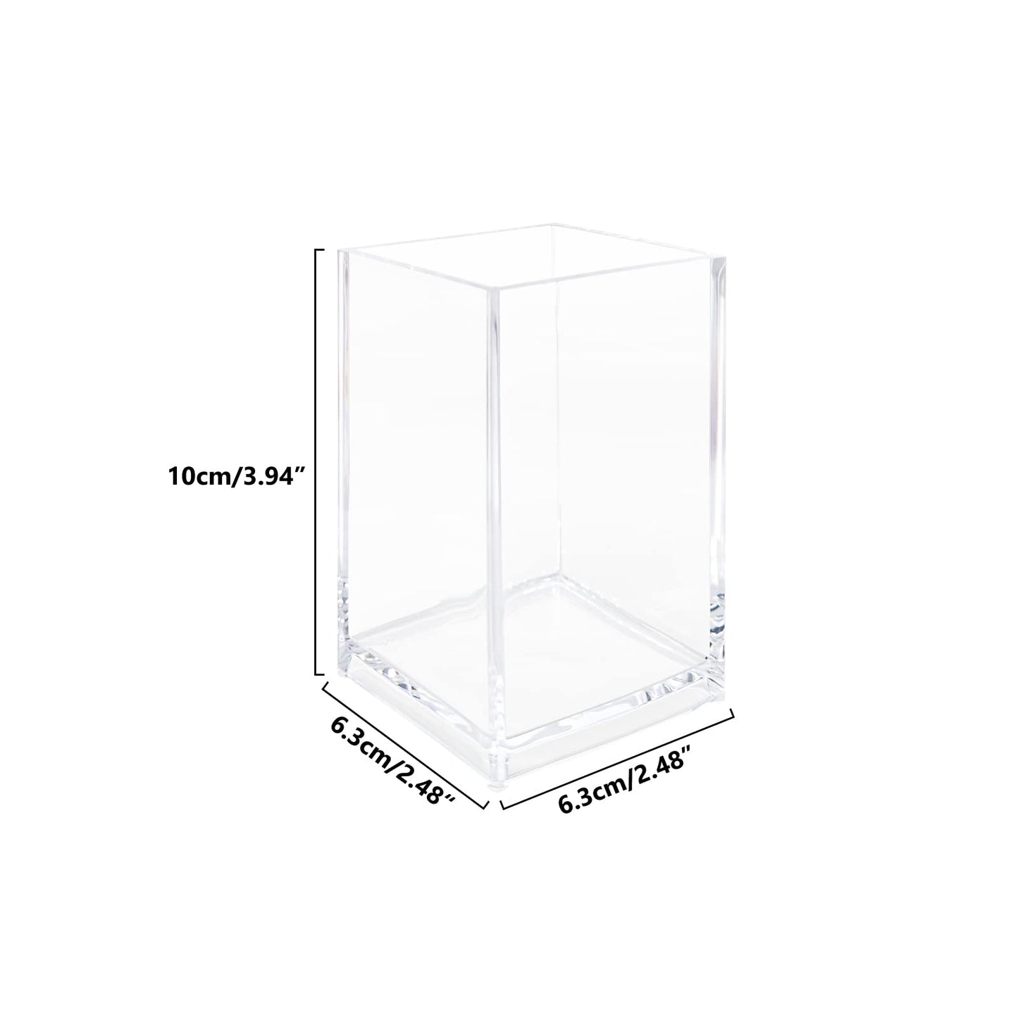 Newkita 3 Pack Clear Acrylic Cosmetic Pencil Pen Holder Cup, Clear Makeup Brush Holder, Desk Acrylic Brushes Storage Beauty and Personal Care Newkita