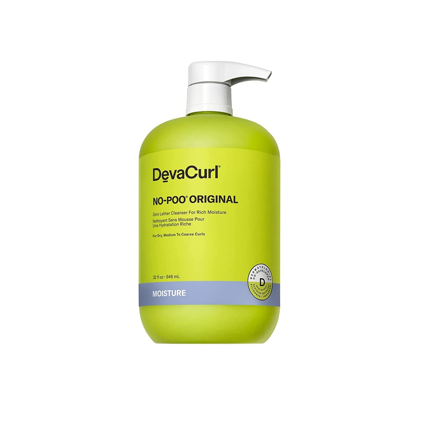 DevaCurl No-Poo Original Non-Lathering Cleanser for Rich Moisture, Fresh Rose, 32 Fl Oz Beauty & Personal Care DevaCurl