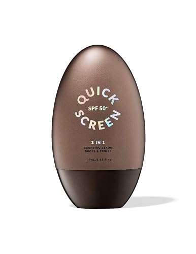 THE QUICK FLICK Bronzing Drops for Face with SPF 50+ Protection - 3-in-1 Liquid Bronzer, Hydrating Serum & Primer for Glowing, Sun-Kissed Skin Beauty & Personal Care The Quick Flick