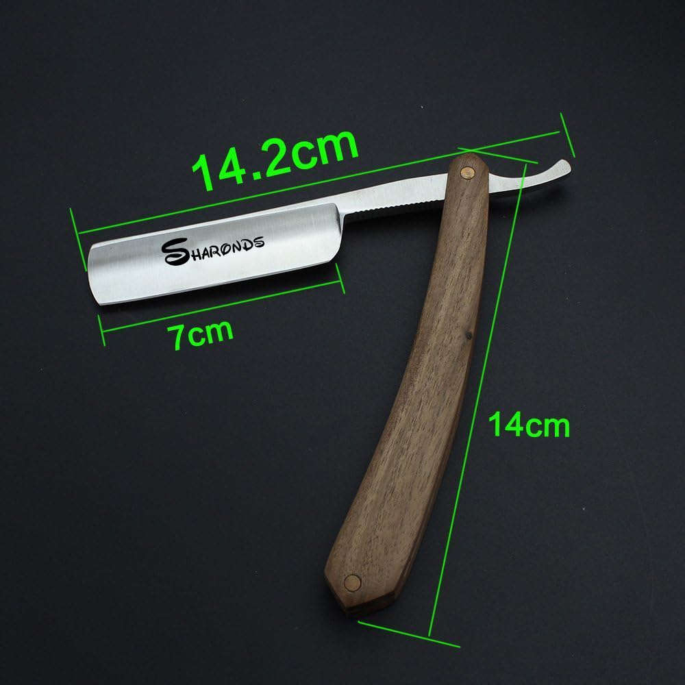 Men's beauty razor straight razor manual classic wood handle hairdresser or personal professional scraper Beauty and Personal Care SHARONDS