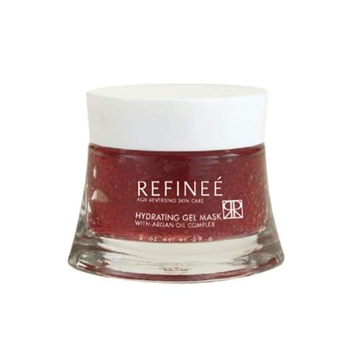 Refinee Hydrating & Repairing Gel Face Mask with Argan Oil for Dry & Damaged Skin 2oz Beauty & Personal Care Refinee