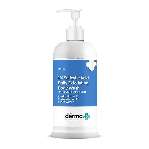 The Derma Co 1% Salicylic Acid Exfoliating Body Wash | Gently Cleanses & Exfoliates | Hydrating Body Cleanser | 8.45 Fl Oz/250ml Beauty & Personal Care The Derma Co