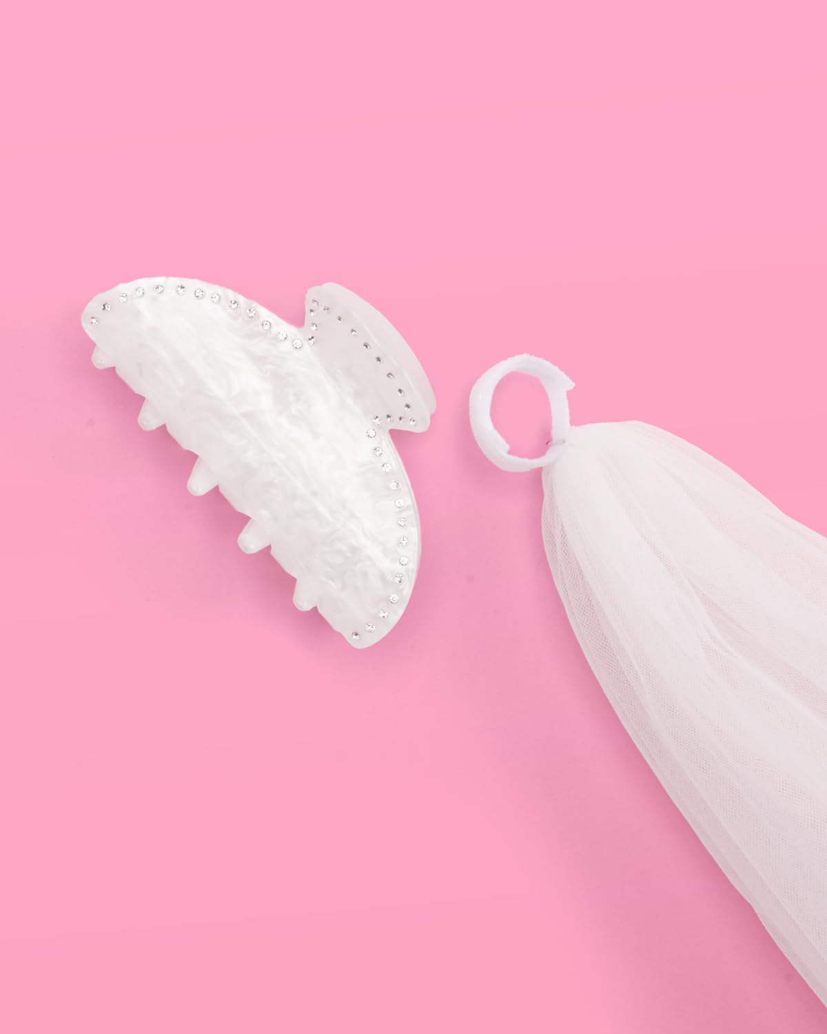 xo, Fetti Bride Veil Claw Clip | Bachelorette Party Decorations Rhinestone Detachable Veil Claw Clip | Bach Accessory, Bride To Be Gift, Bridesmaid Beauty & Personal Care xo, Fetti