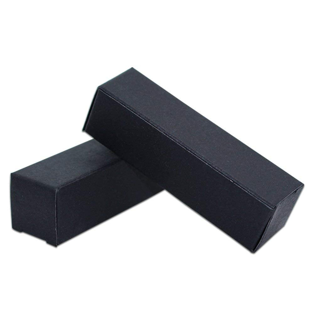 BAT Pack 50 Pack 1.41x1.41x3.54 inch Rectangle Kraft Paper DIY Lipstick Black Boxes Beauty Accessories Essence Oil Lipstick Bottle Packaging Gift Beauty & Personal Care BAT Pack