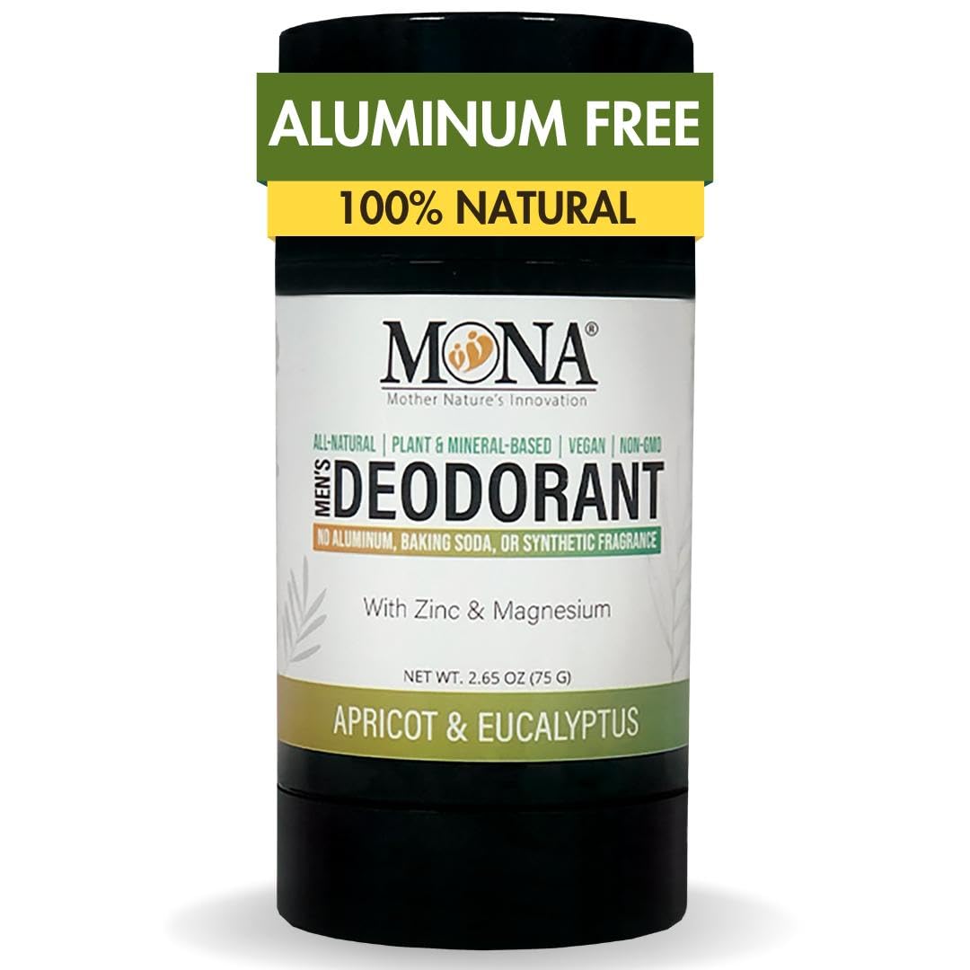 All Natural Deodorant for Men Aluminum Free - Hypoallergenic Men's Deodrant, Magnesium Deodorant for Sensitive Skin - Absorbs Sweat - Won’t stain Beauty and Personal Care MONA