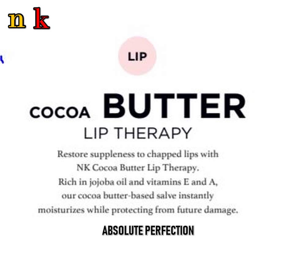 Cocoa Butter Lip Therapy By: NK 0.54 oz, Unisex Beauty and Personal Care K&N