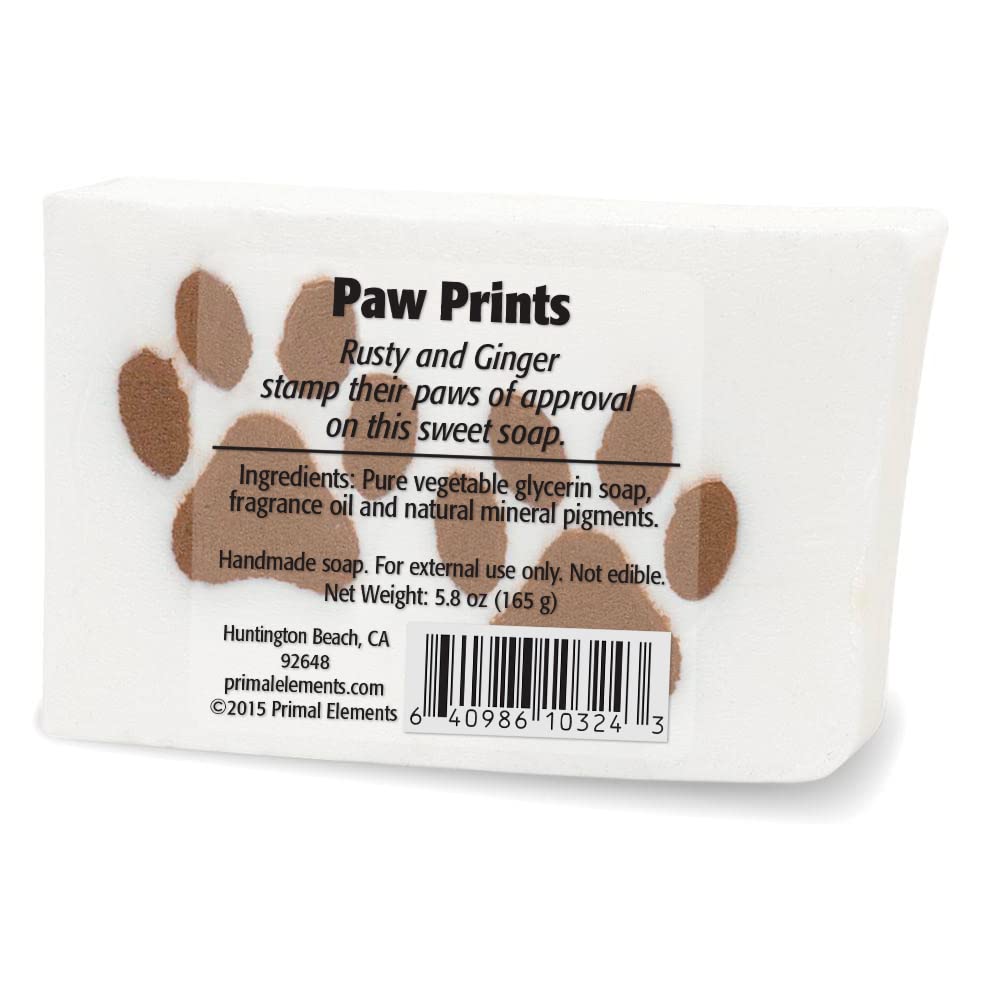 Primal Elements Bar Soap in Shrinkwrap, Paw Prints, 5.8 Ounce Beauty & Personal Care Primal Elements