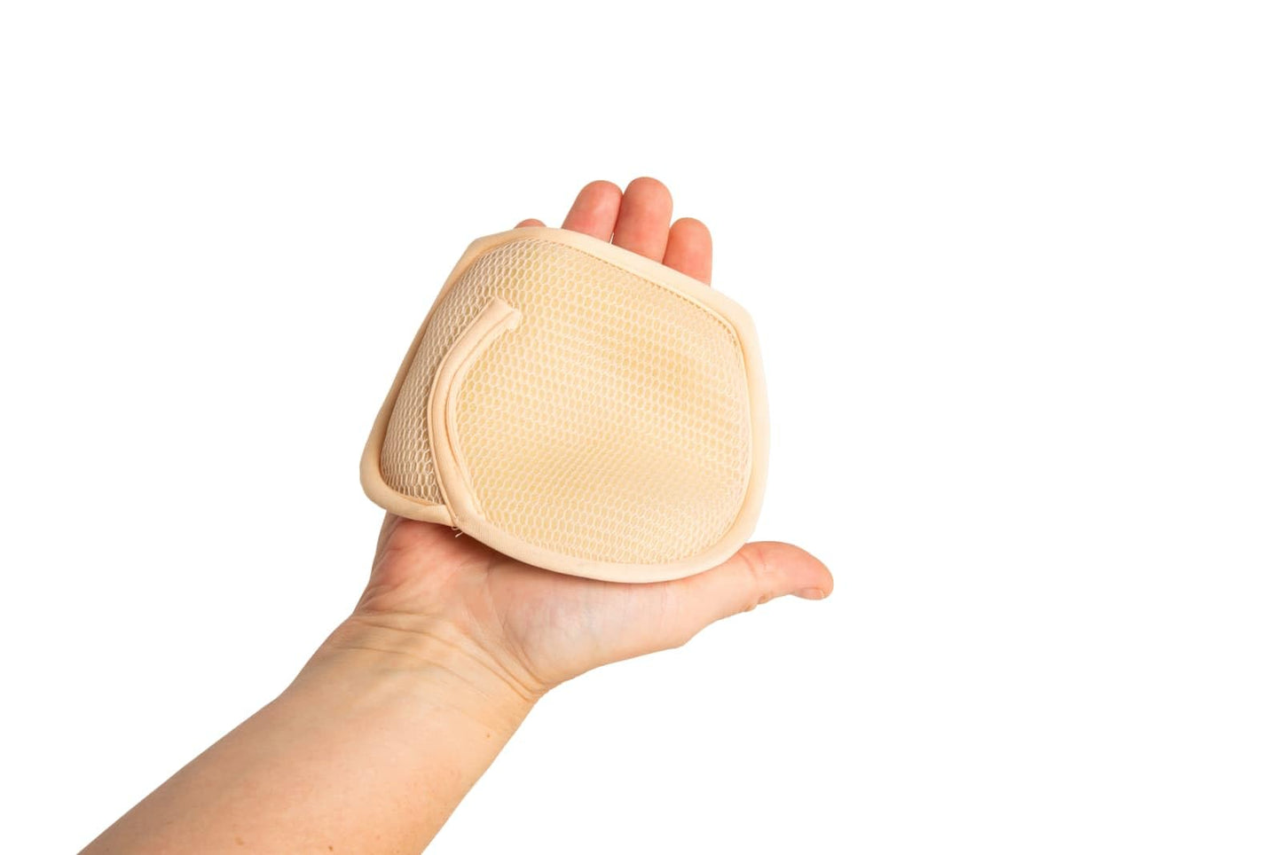 BigMouth Inc Butt Buffer Exfoliating Shower Scrub Pad, Textured Body Cleansing Buffer for Adults, Medium Size Tan Mesh Pad for Skin Smoothing, Daily Beauty and Personal Care BigMouth Inc