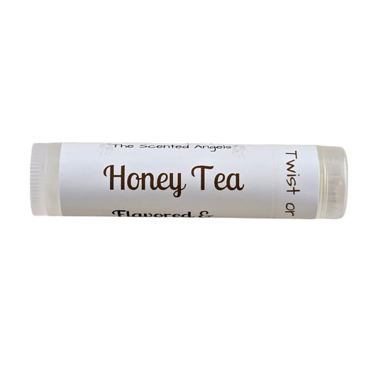 TSA Handmade Sweet Honey Tea Flavored Lip Balm with Beeswax, Vitamin E, Canola, Soybean, Coconut, Sunflower Oils for Women, Men, Teens, Tween, 1 count Beauty and Personal Care The Scented Angels