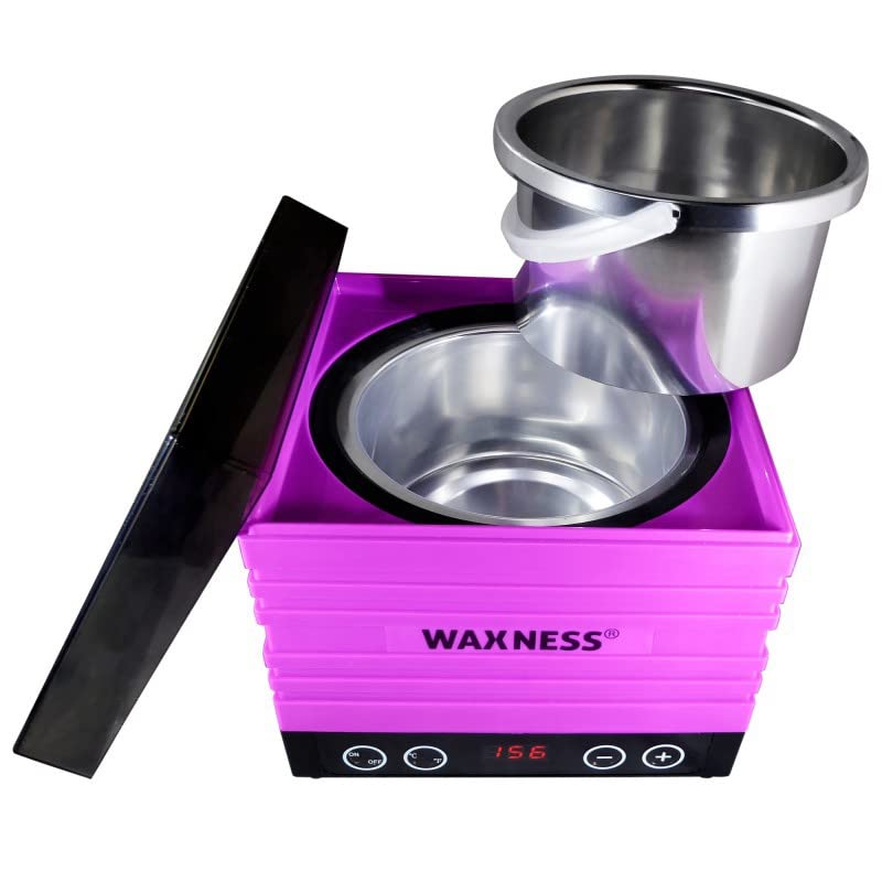 Waxness Bikini Lotus Stripless Waxing Kit with W-CUBE Digital Wax Heater, 1.65 lb (750 g) Hard Wax Beads - Rosin-Free Bikini Wax for Sensitive Areas Beauty and Personal Care Waxness