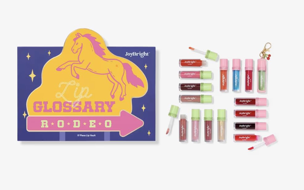 Ulta Beauty Lip Glossary 2025 RODEO theme, includes a keychain so you can take your favorite shade on-the-go. Beauty & Personal Care Ulta Beauty