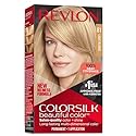 REVLON Colorsilk Beautiful Color Permanent Hair Color with 3D Gel Technology & Keratin, 100% Gray Coverage Hair Dye, 81 Light Blonde Beauty & Personal Care REVLON