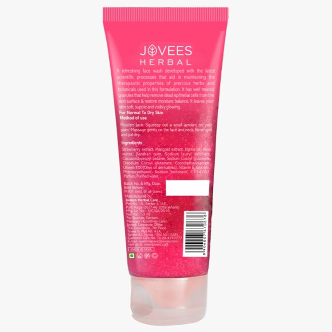 Jovees Daily Use Strawberry Face Wash 50gm Beauty & Personal Care Jovees