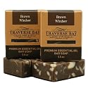 Traverse Bay Bath and Body, Brown Windsor, all natural handmade cold process soap, essential oil soap, spicy coffee caraway scent (2) Beauty & Personal Care Traverse Bay Bath and Body