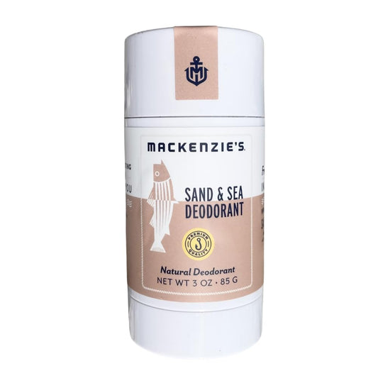 MacKenzie's Sand & Sea Deodorant - Father's Day - Gifts for Fishermen - Gifts for Women - Gifts for Men - Aluminum Free - Eco Friendly - Sea Salt Beauty and Personal Care MACKENZIE'S